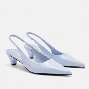 Sky High Peep Toe Pumps | کفش پاشنه‌دار آبی آسمانی با پنجه باز