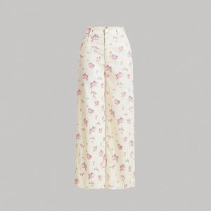 Printed Button-Up Pants | شلوار طرحدار با دکمه‌های استایل‌شکن