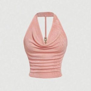 تاپ یقه چین دار