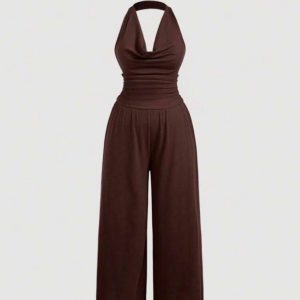 سرهمی یقه هالتر | Halter Neck Jumpsuit