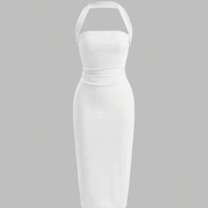 پیراهن پشت باز سفید | White Backless Dress