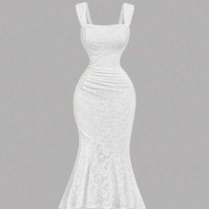 پیراهن توری سفید | White Lace Dress