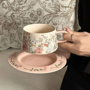 ست فنجان و نعلبکی سرامیکی خرگوشی